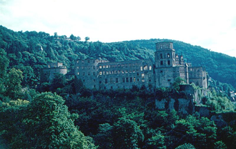 #164 Heidelberg Castle from the terrace, Germany, 1960s