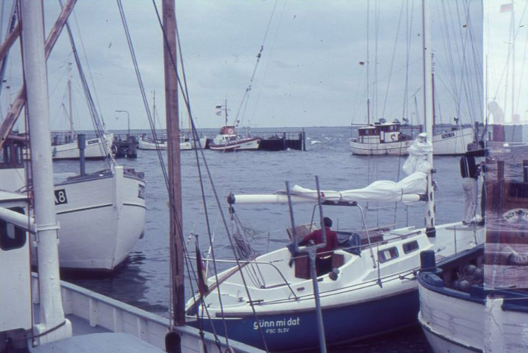 #33 Sailboat with the boat name- “Günn mi dat – FSC SLSV”, Port of Maasholm, 1960s