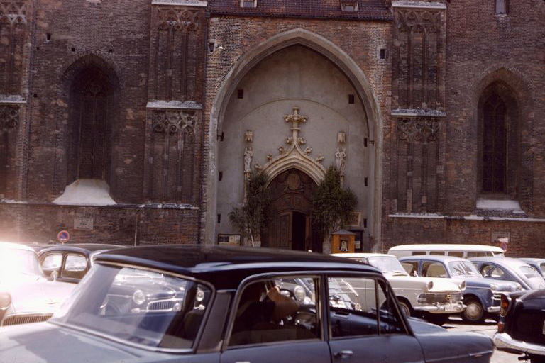 #61 Main entrance to the Frauenkirche, Munich, Germany, 1960s