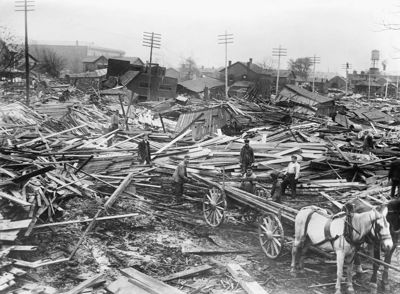 #4 Destruction from the flood in Dayton, Ohio, 1913.