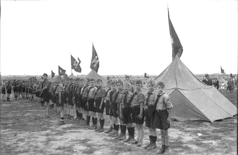 #21 Hitler Youth camp at the Tempelhof Field in Berlin, Germany, 10 Jun 1934.