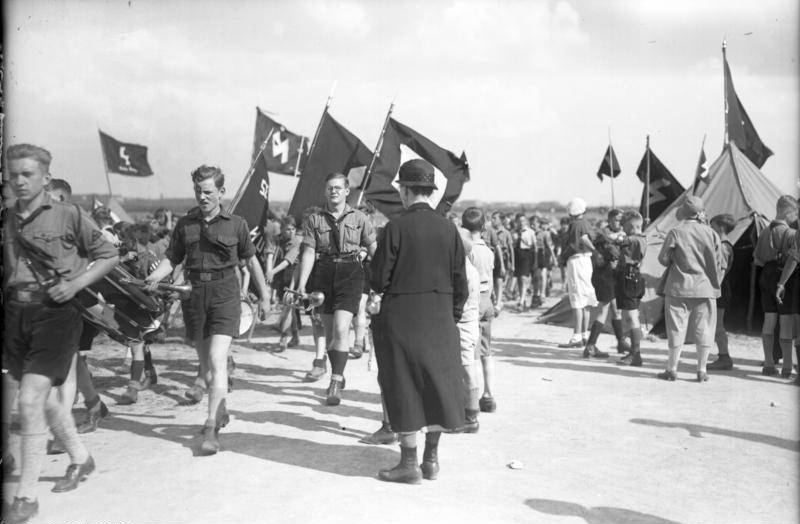 #22 Members of the Hitler Youth at Tempelhofer Feld, Berlin, Germany, 10 Jun 1934.