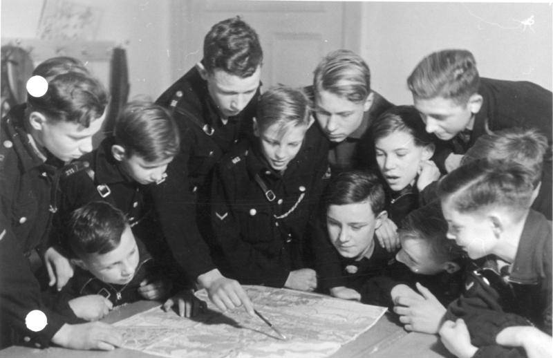 #26 Hitler Youth members learning how to read a map