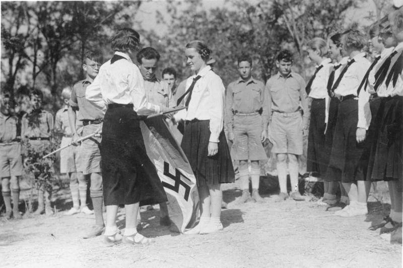 #33 Members of Hitler Youth and League of German Girls in Tianjin, China, 1935.