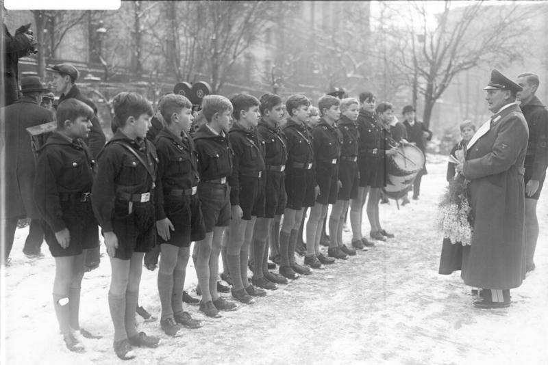 #38 Hitler Youth children at Herrmann Göring’s 42nd birthday celebration, Berlin, Germany, 12 Jan 1935.
