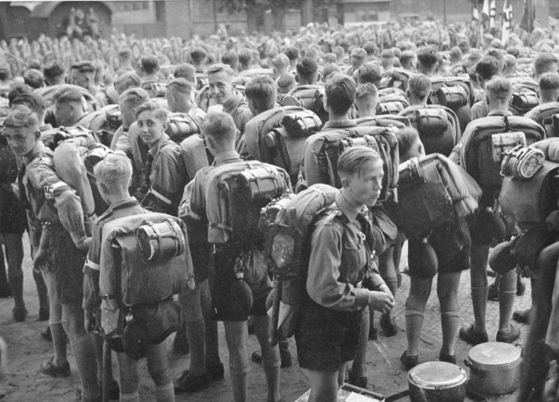 #52 Hitler Youth members preparing for a trip to Bodensee (Lake Constance) in southern Germany