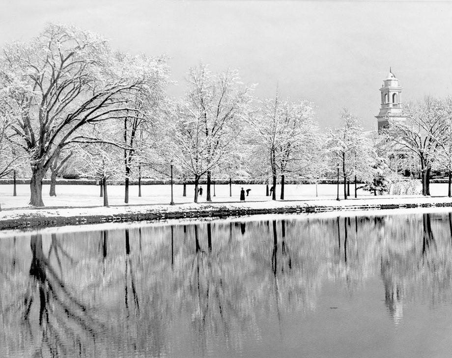 #12 An early appearance of winter painted a striking picture at Byrd Park, 1938.