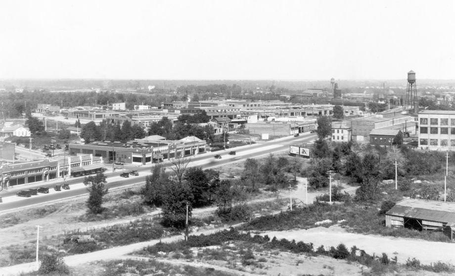 #76 View from Southern Biscuit Company looking northwest and across Boulevard, 1930
