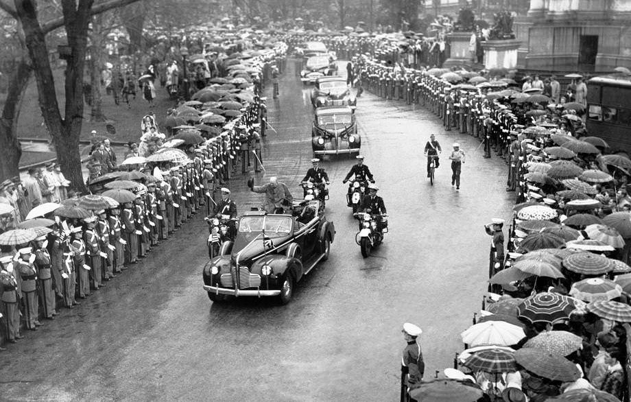 #90 British wartime leader Winston Churchill’s trip to America included an address to the General Assembly, 1946.