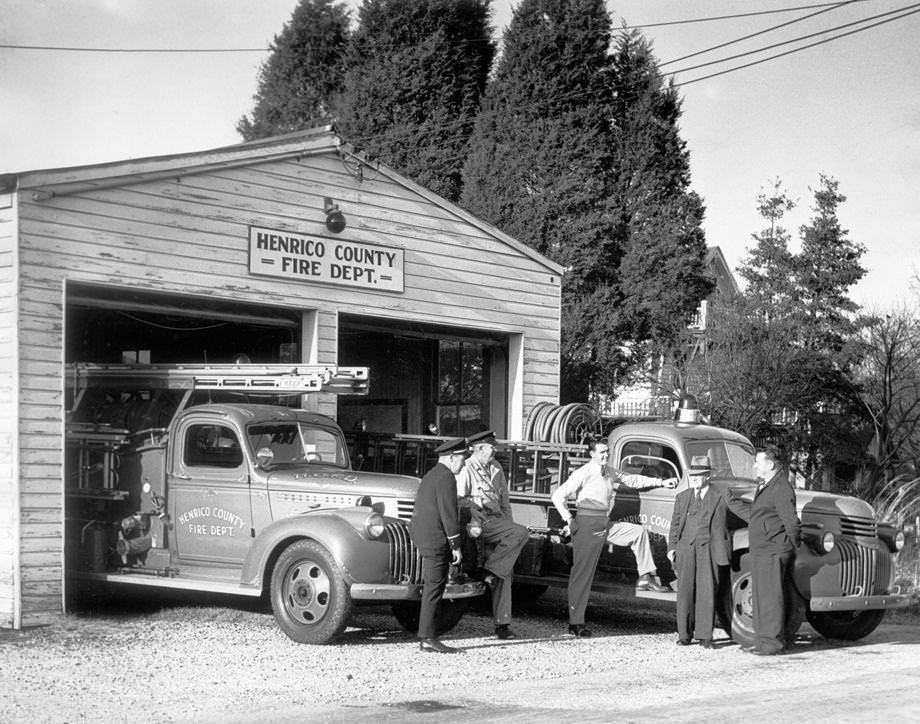 #125 The Highland Springs Volunteer Fire Department, 1940s.