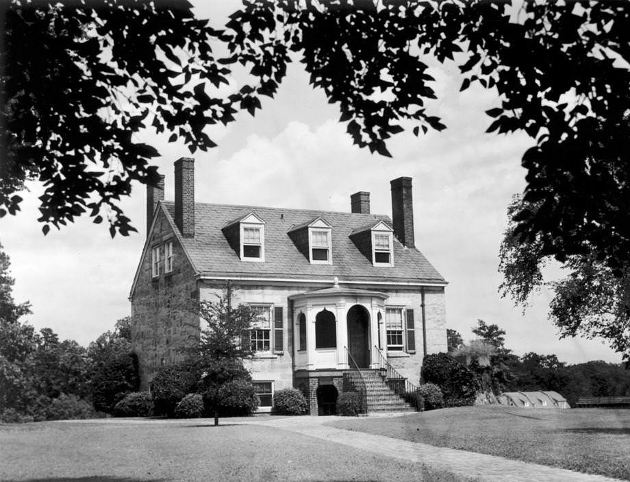 #126 The Holden Rhodes House, also known as the old Stone House, located at Forest Hill Park in South Richmond, 1942.