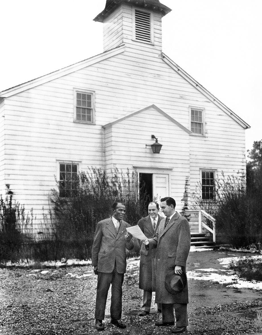 #196 Timothy Byrum, lay pastor of Seven Pines Baptist Church, purchased a chapel on the Richmond Army Air Base from the War Assets Administration for $750, 1947.