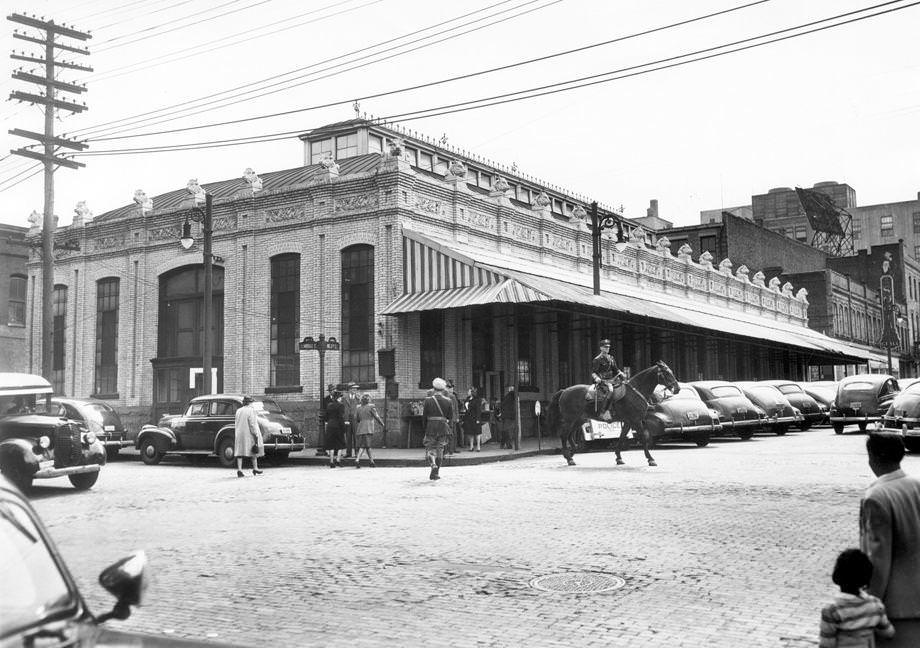 #206 The exterior of the Sixth Street Market’s meat building, built in the mid-1800s.