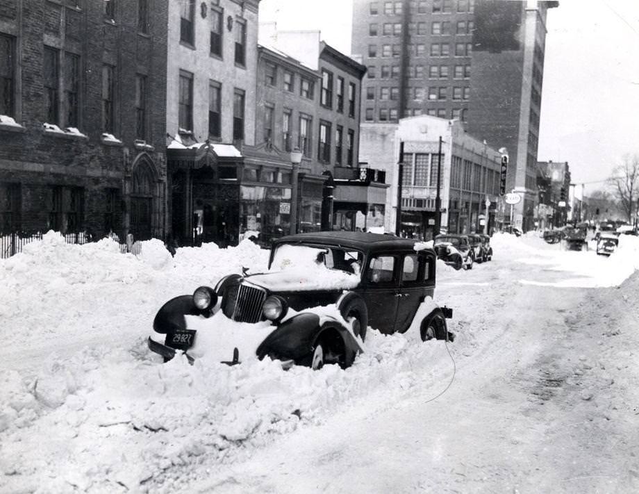 #210 Grace Street near Fourth Street after Jan. 23 and Jan. 24, 1940, snowfall, measured at 21.6 inches at airport.