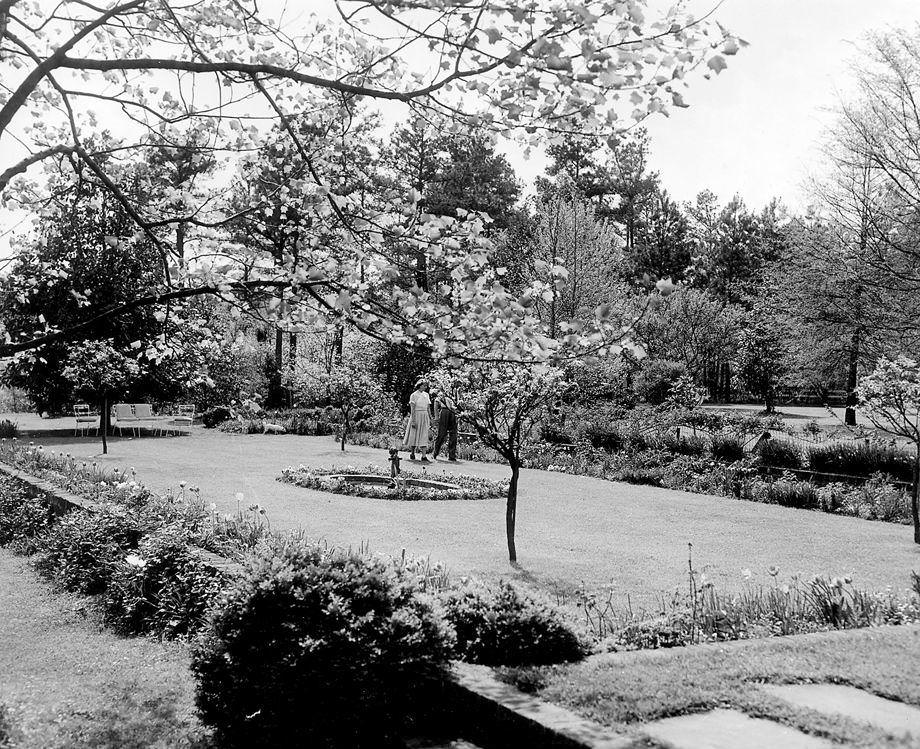 #12 A couple strolled through the gardens at Shooters Hill in Goochland County.