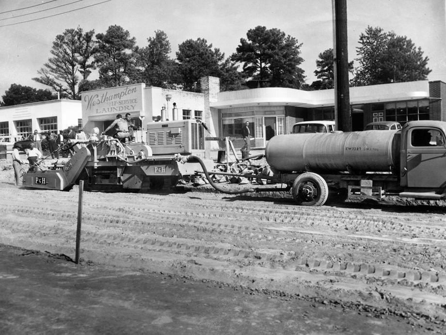 #185 A street-widening project continued along Patterson Avenue in Richmond’s West End, 1958.