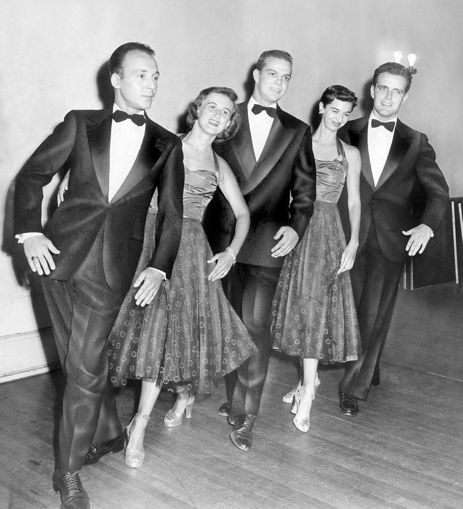 #51 Members of the Richmond Civic Ballet rehearsed for an upcoming performance, 1954.