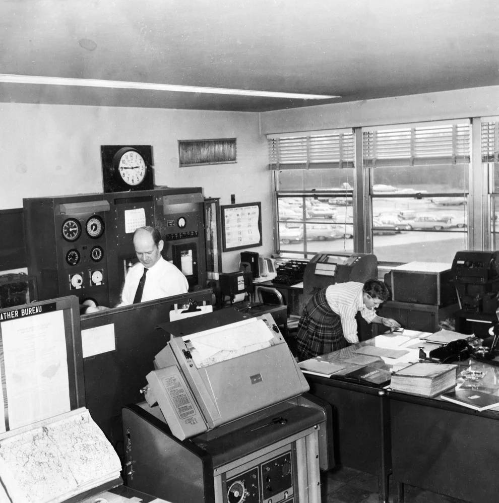 #115 This January 1960 image shows the Byrd Field Weather Bureau, which had been established at the airport in Henrico County in 1928.