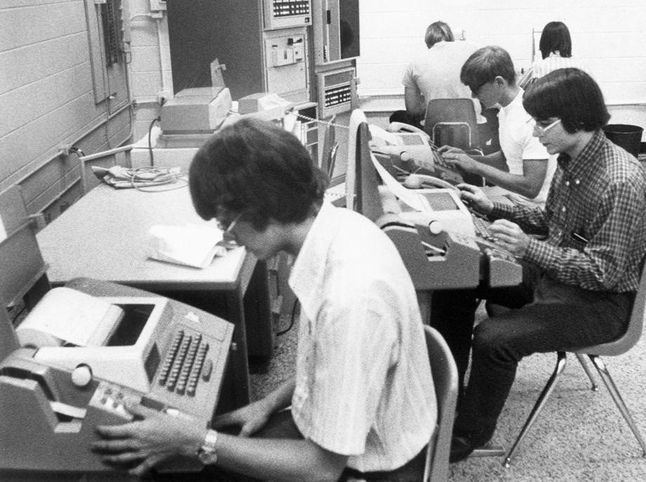 #104 Richmond-area students learned computer skills at the Mathematics and Science Center in Henrico County, 1974.