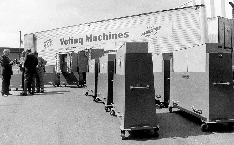 #142 Henrico County received 130 voting machines to be used in the next election, 1971.