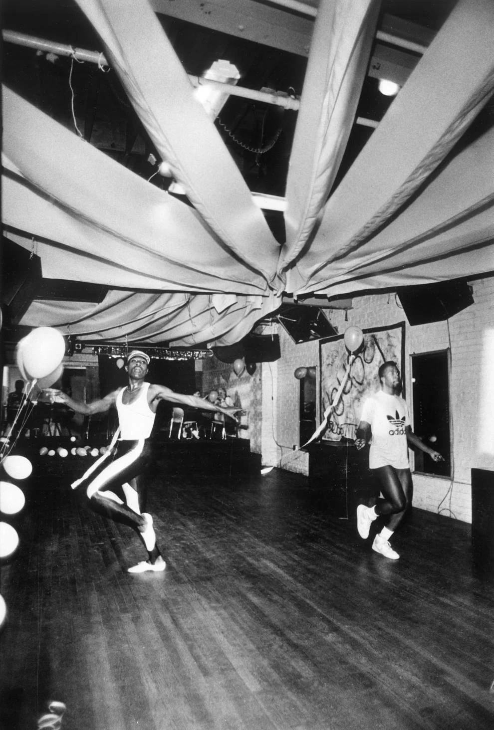 #7 A quiet moment dance floor at the Pyramid Club, a bar on North Boulevard in Richmond, 1985