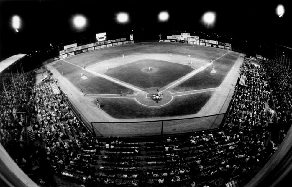 #91 A crowd of almost 6,000 watched the Richmond Braves play their final Triple-A baseball game at Parker Field on the Boulevard, 1984