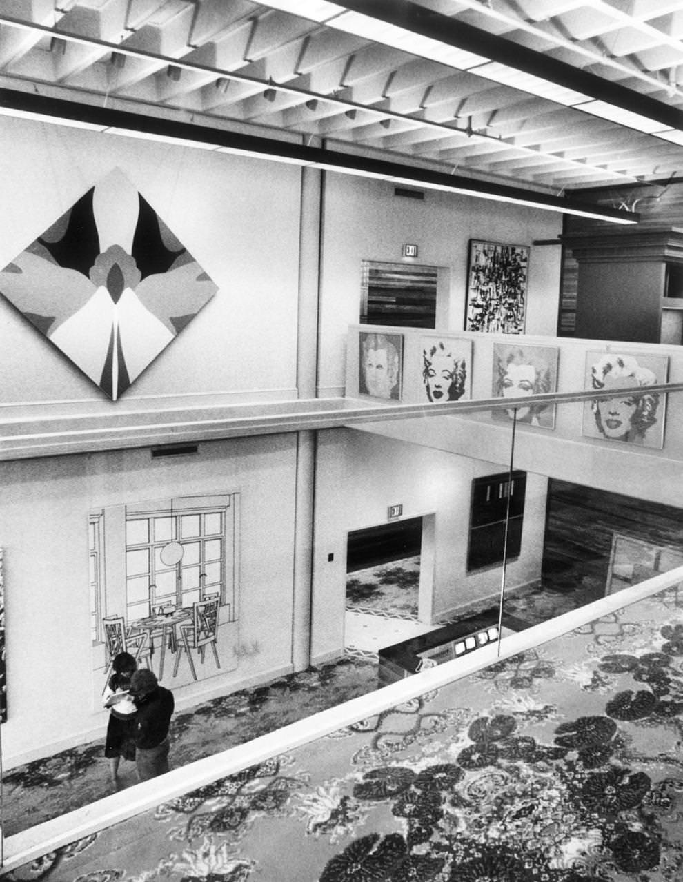#49 The interior of Best Products Co.’s headquarters at Interstate 95 and Parham Road in Henrico County, 1980.