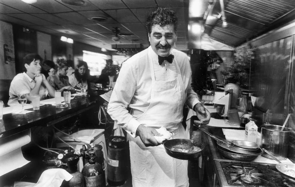 #29 Owner-chef Howard Awad prepared a meal at Vitello’s, then located near Richmond’s Fan District, 1990.