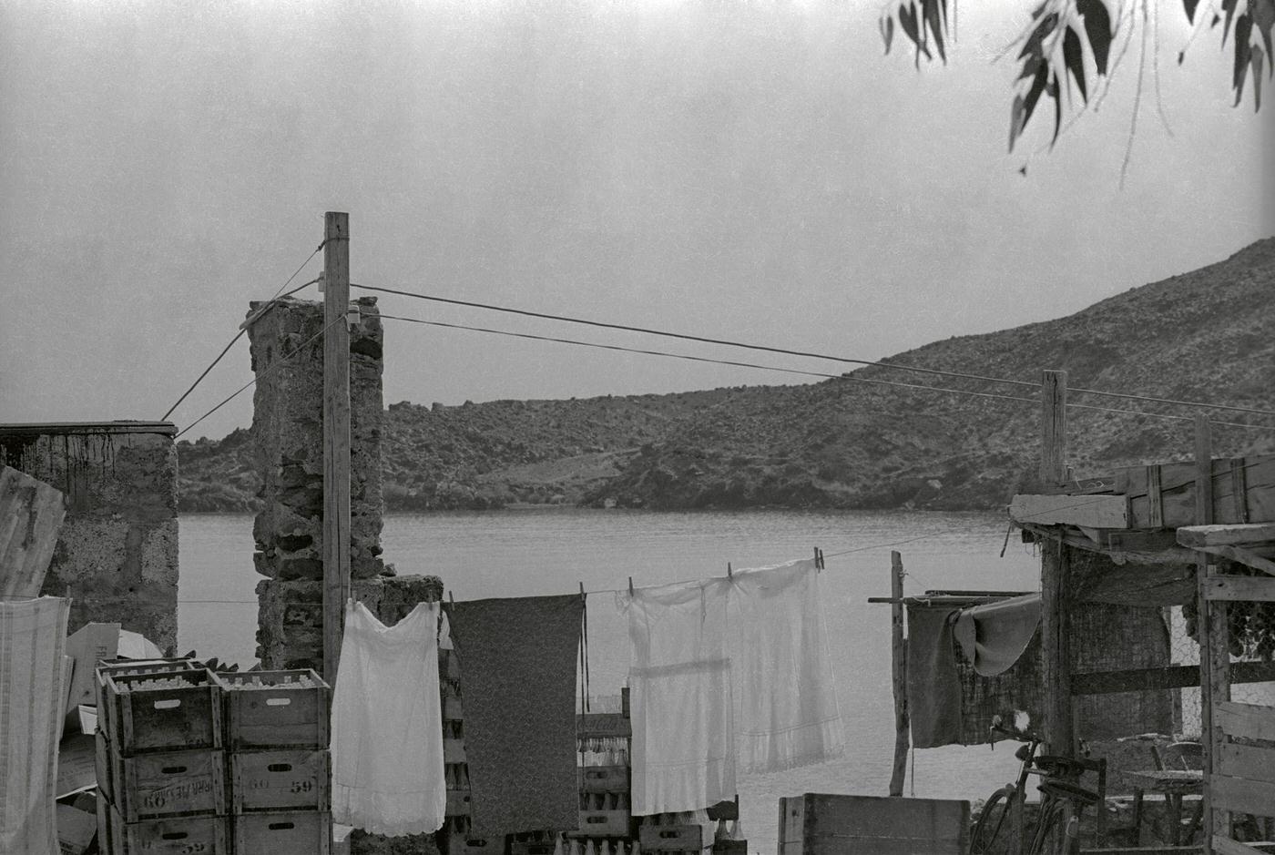 #44 Laundry on Vulcano Island, Sicily, June 1970.