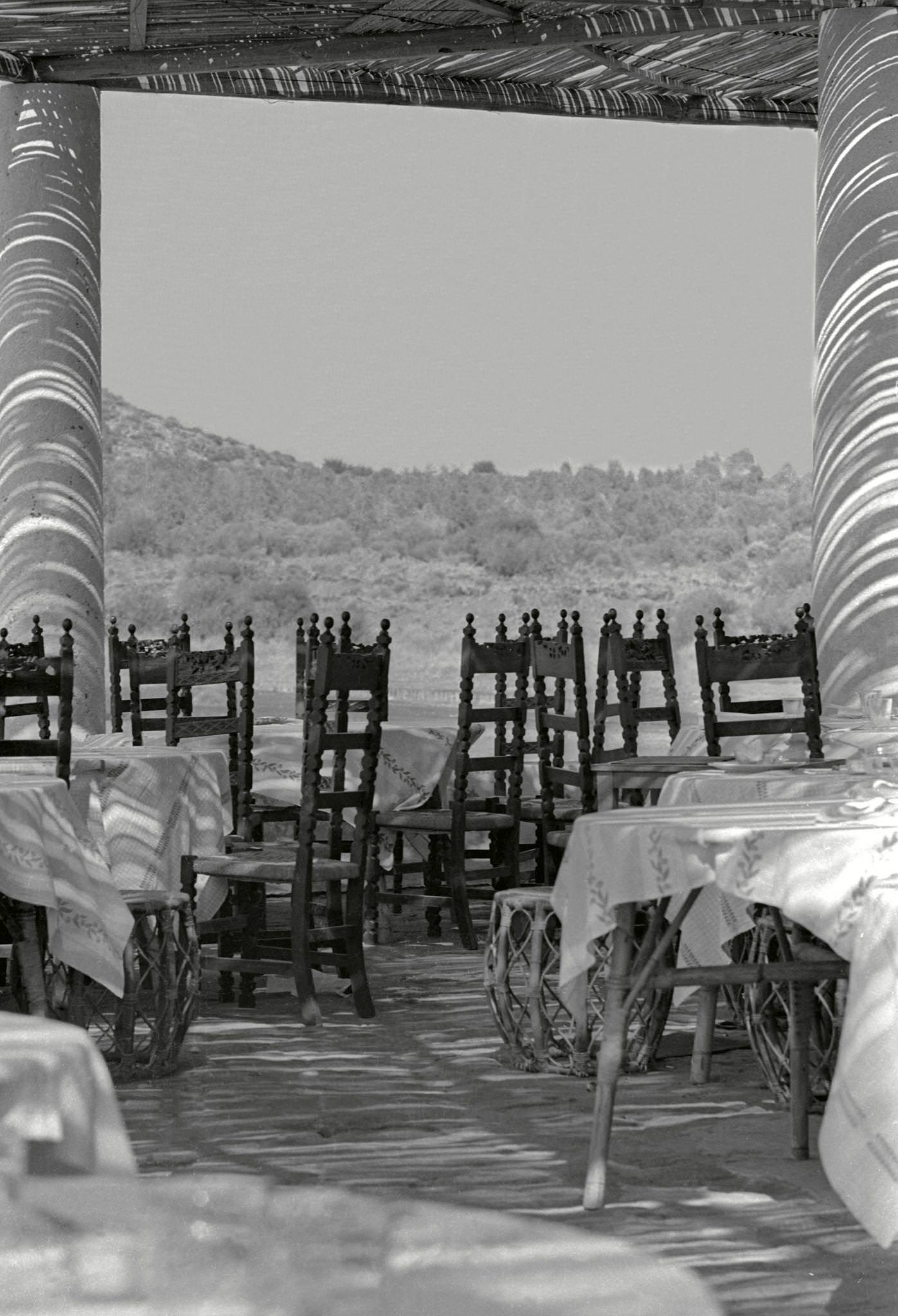 #56 Restaurant on Vulcano Island, Sicily, June 1970.