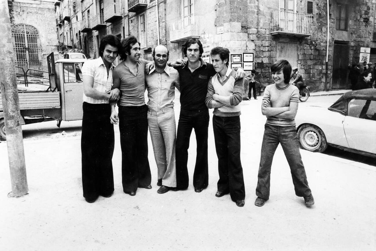 #65 Young people in Canicattì, Sicily, 1978.