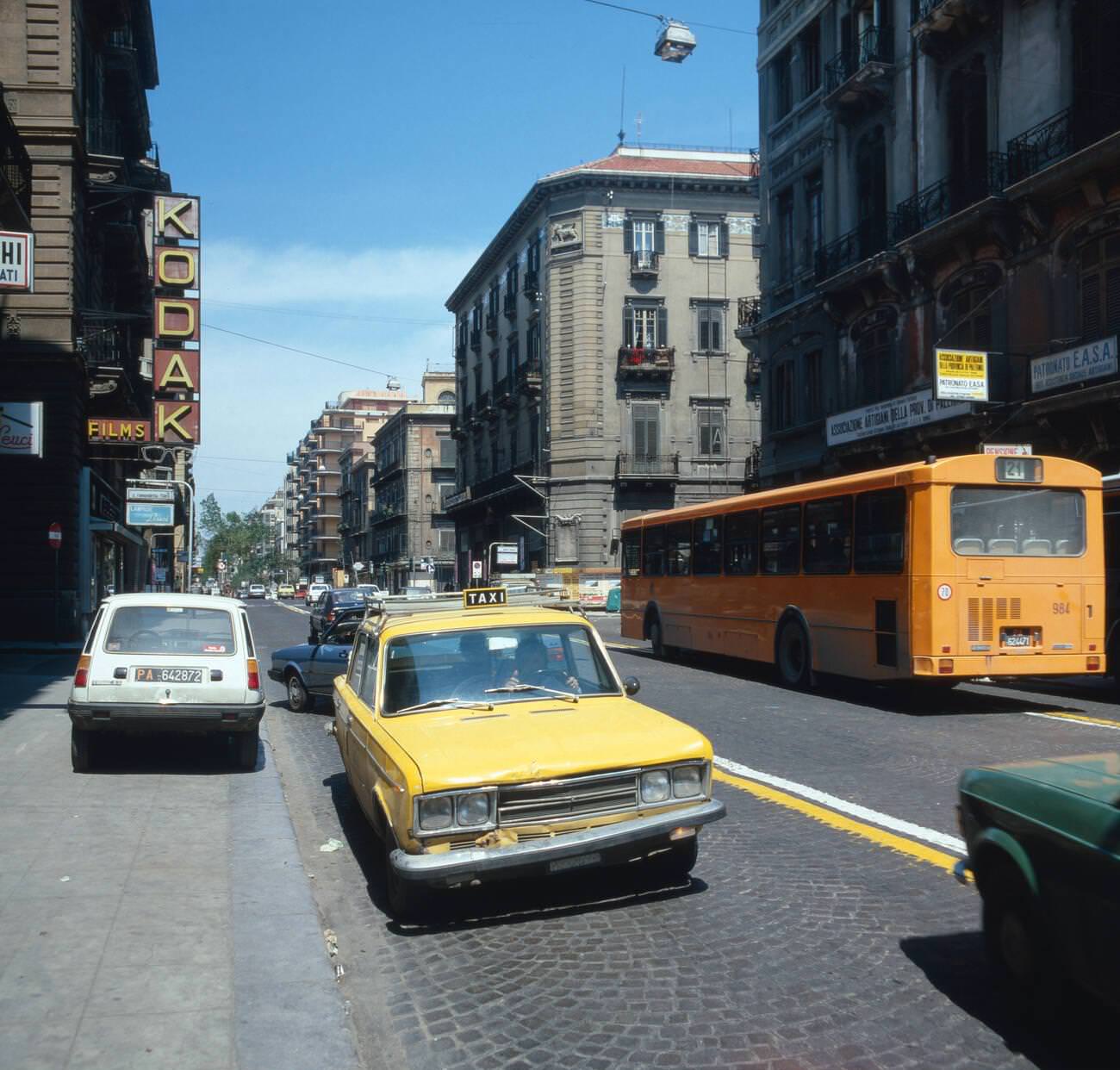 #1 Traffic in Palermo, Sicily, in the 1970s.