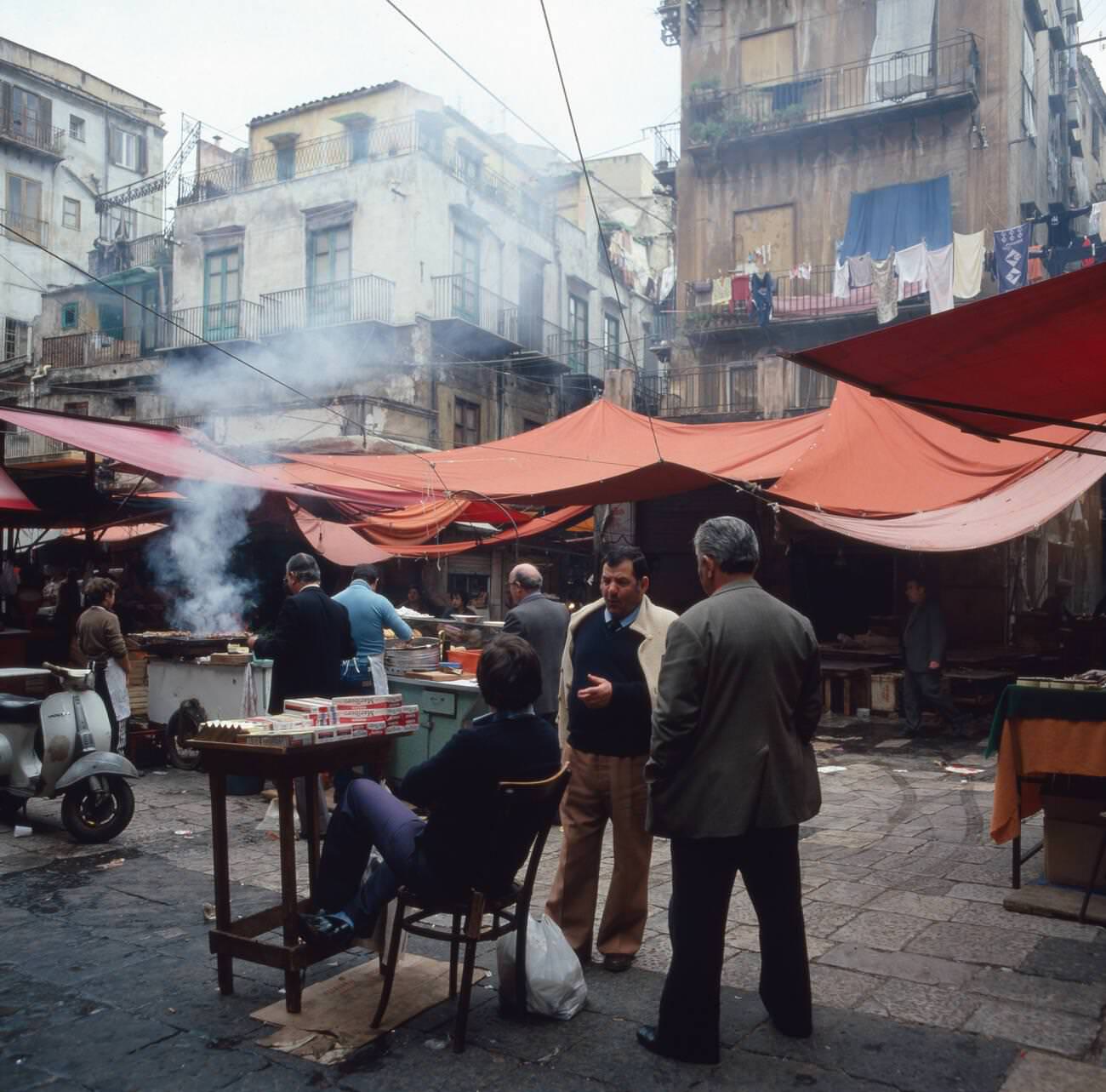#81 Market day in Palermo, Sicily, in the 1970s.