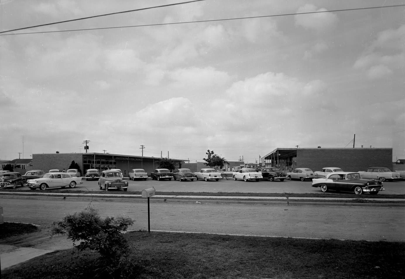 #29 Parking Lot of Crestview Shopping Center, 1956