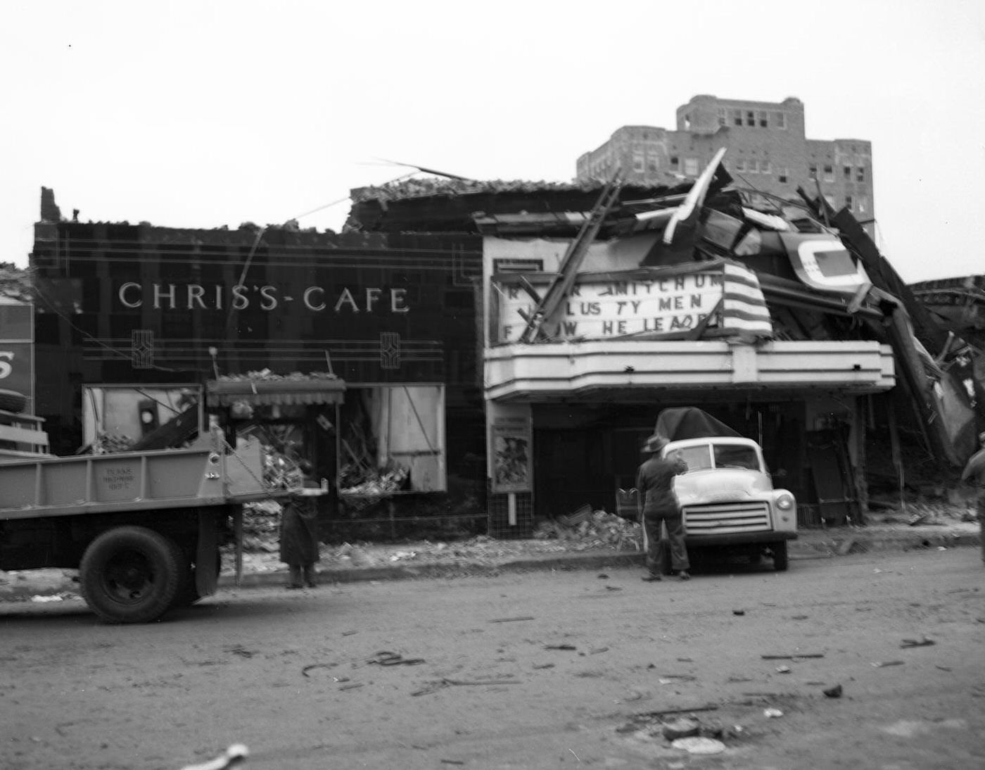 #21 Downtown Waco Buildings Destroyed by Tornado, 1953.