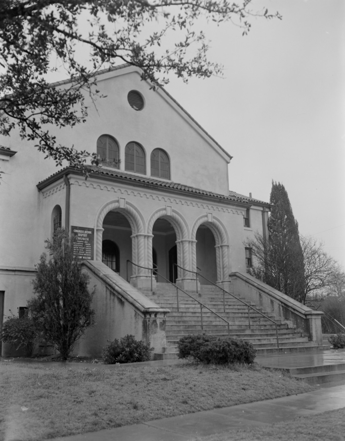 #50 Baptist Church Exterior in Austin, Texas, 1950