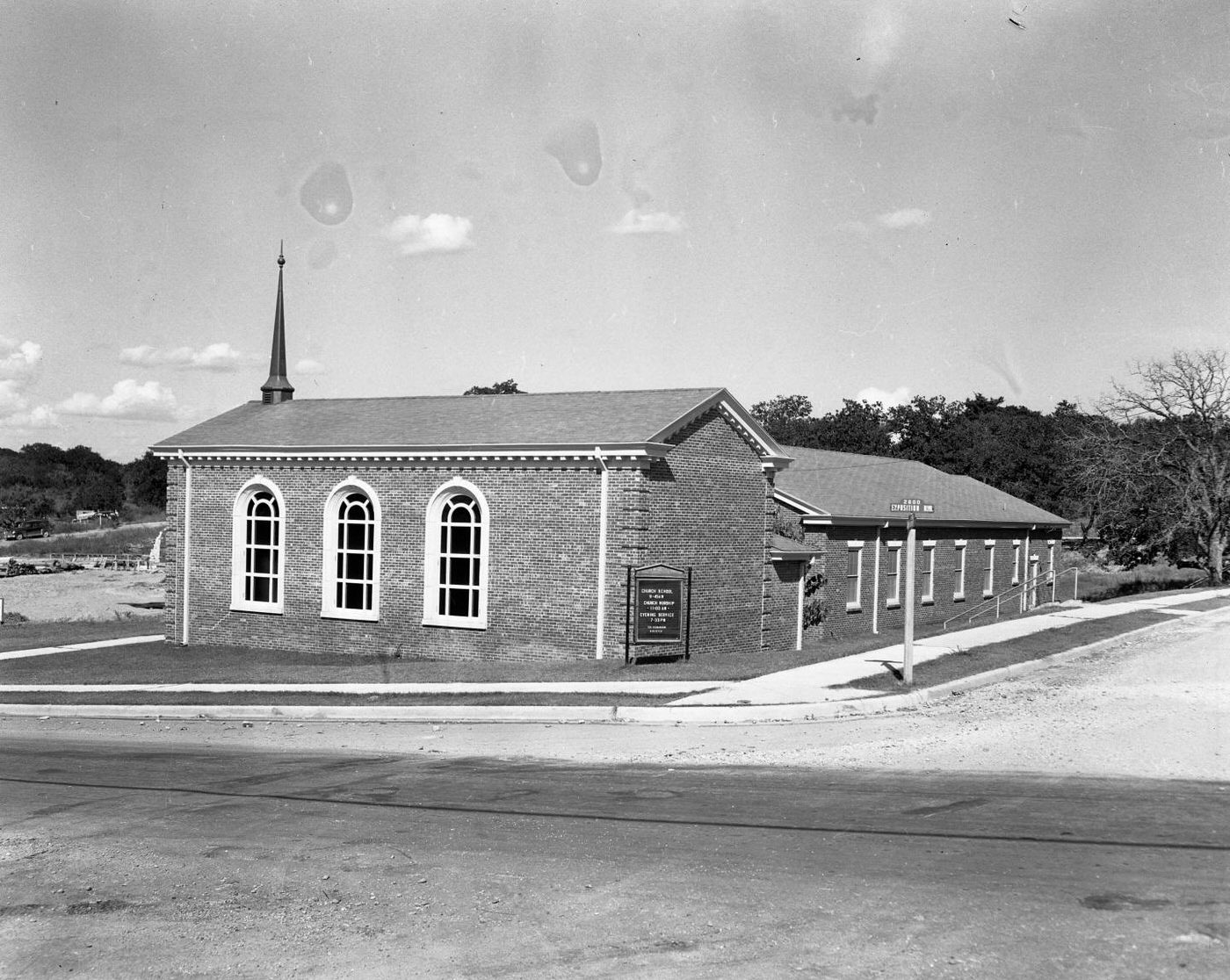 #58 Tarrytown Methodist Church Rear View, 1950