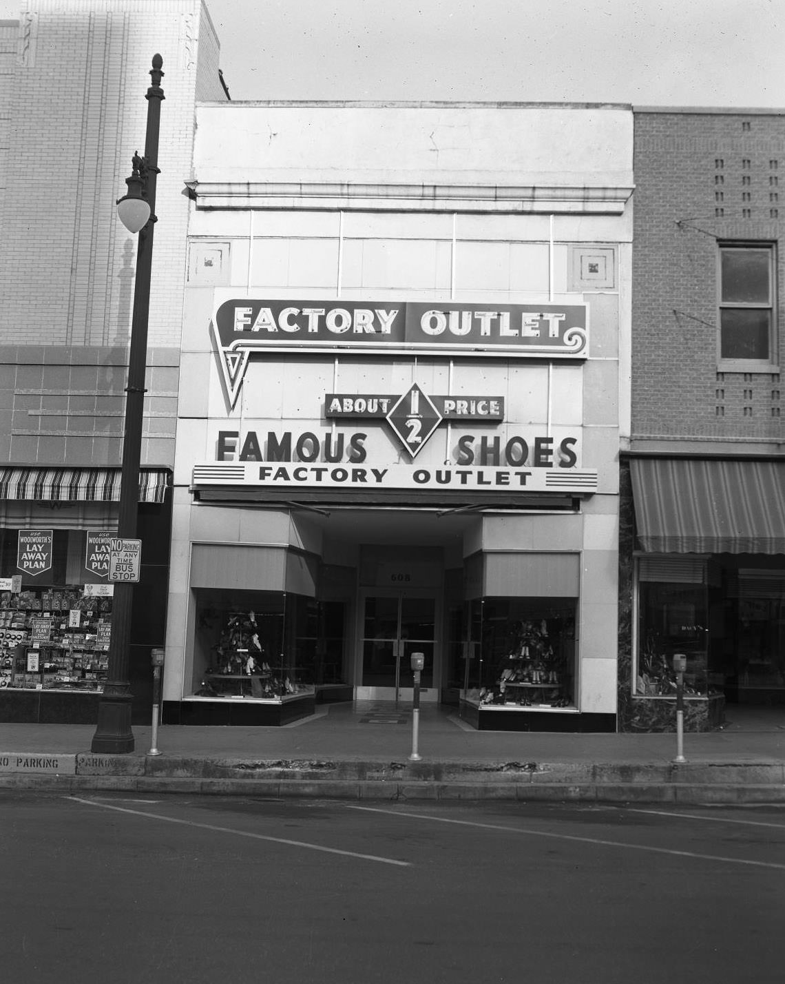 #67 Syd Meyers’ Factory Outlet Shoe Co. Exterior, 1956
