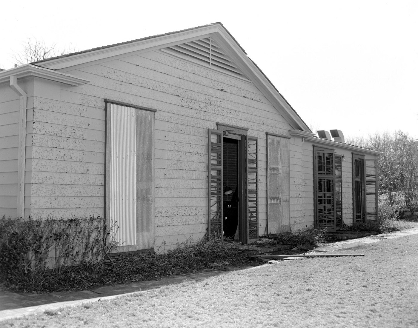 #85 Hail-Damaged Residence on Herman Heep Ranch, 1957.