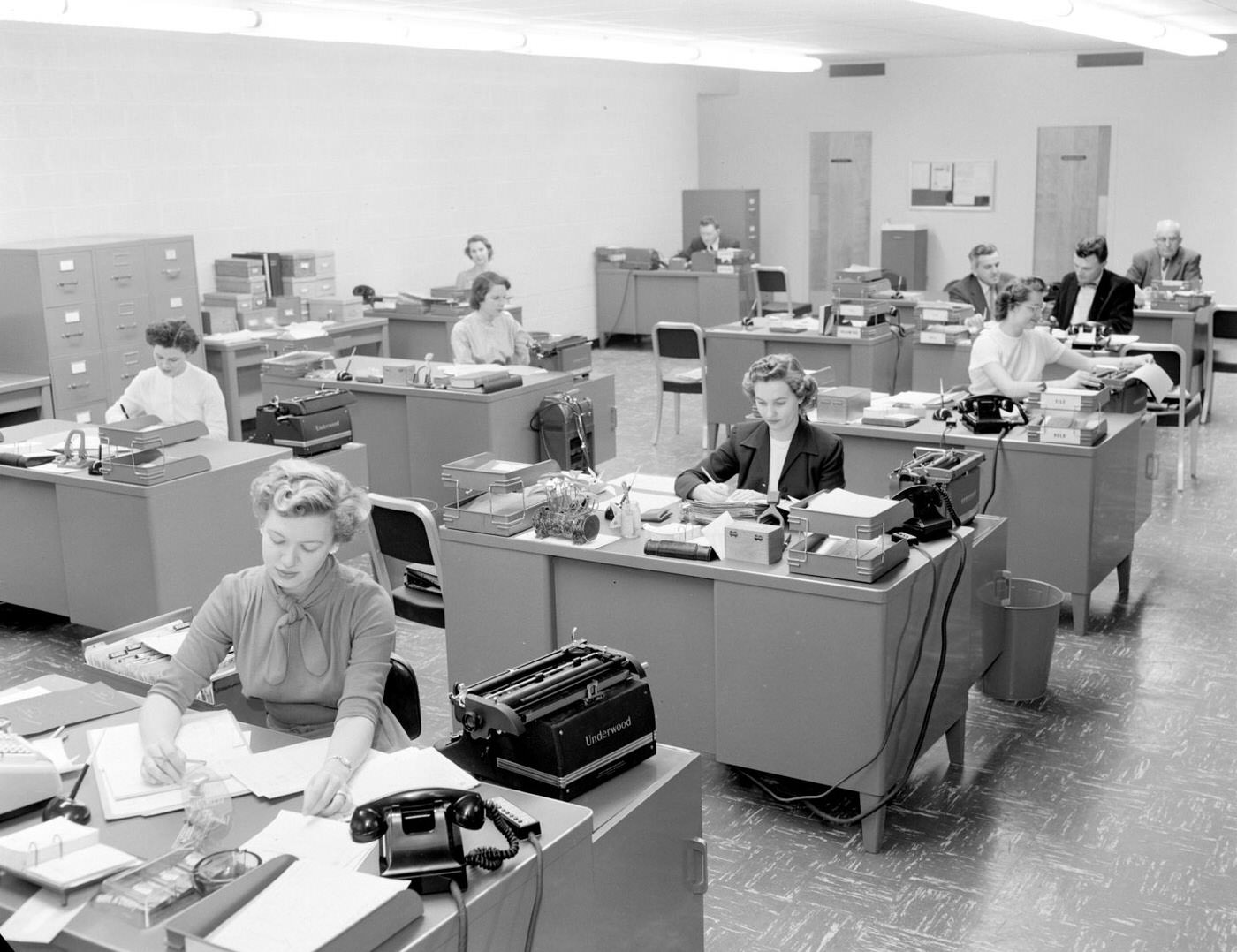 #38 Inside Texas Employees Insurance Association Office, 1955.