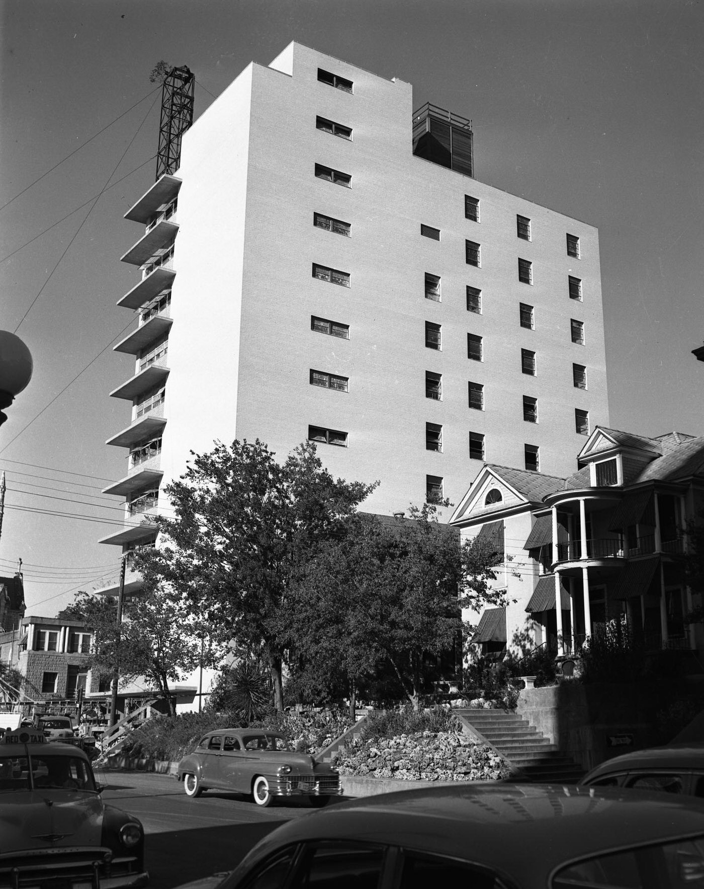 #4 Construction Site View at 800 Block of Brazos, 1951.