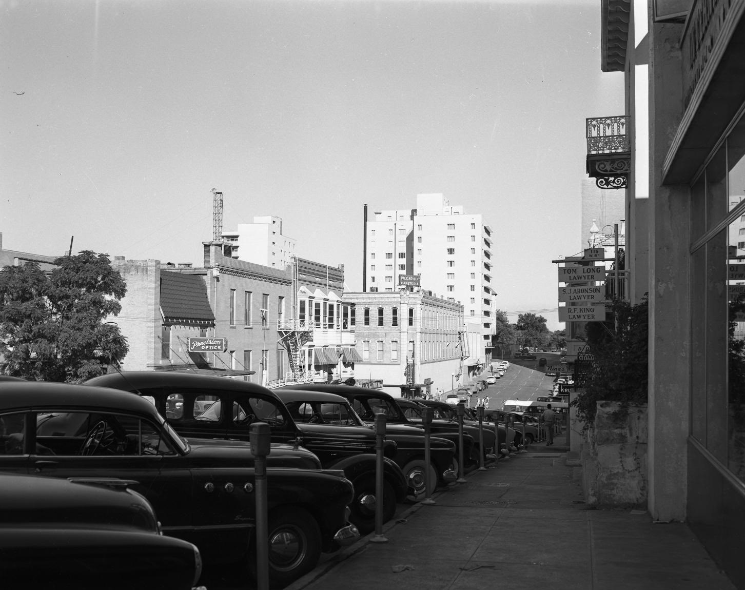#107 Construction Site View from 100 Block of W. 8th St, 1951.