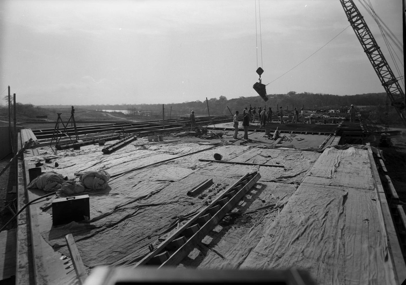 #40 Bridge Construction Site for Interstate Highway 35, 1954.