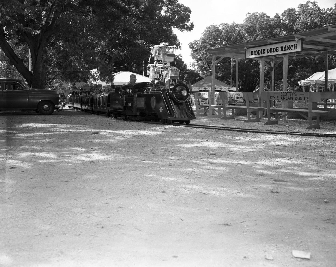 #9 Kiddieland Park Featuring Kiddie Dude Ranch and Train, Austin, 1950.