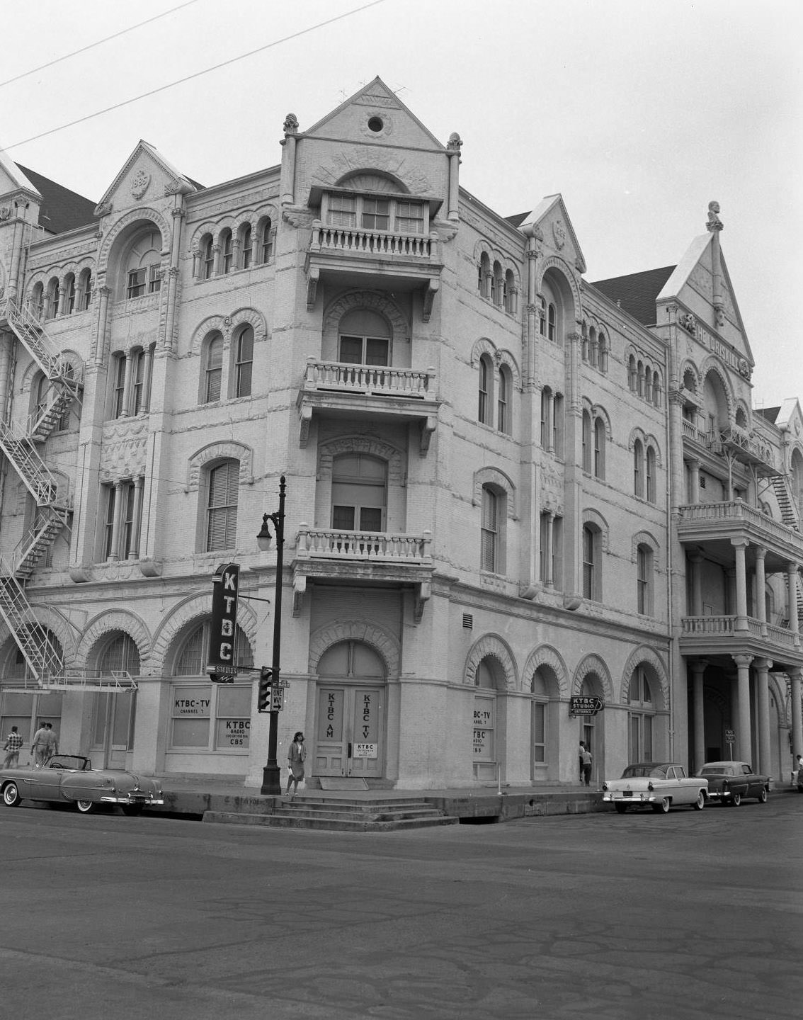#2 KTBC-TV Office Exterior at Driskill Hotel, 1956.