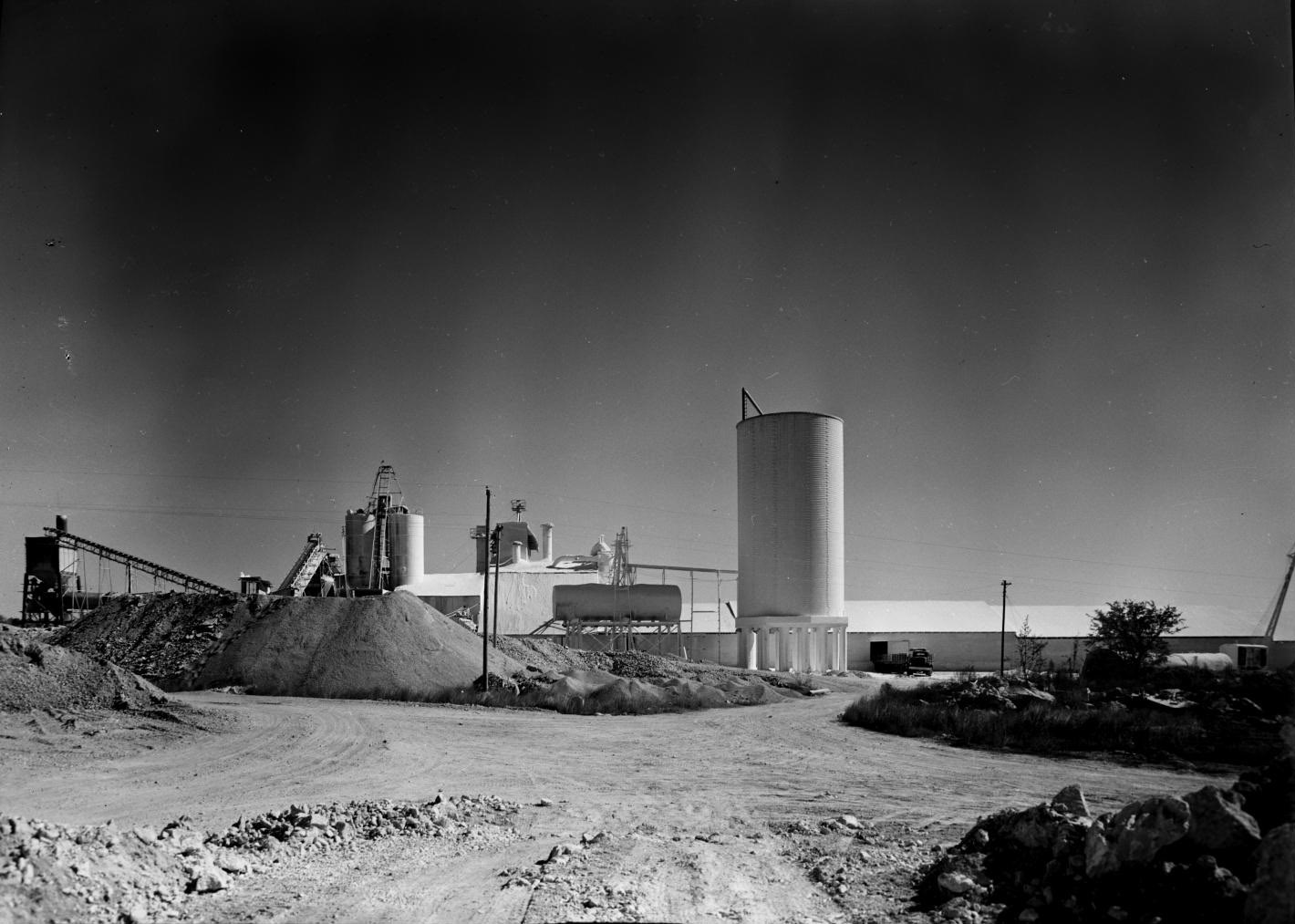 #53 View of Limestone Processing Plant at Leander Limestone Corporation, 1959.