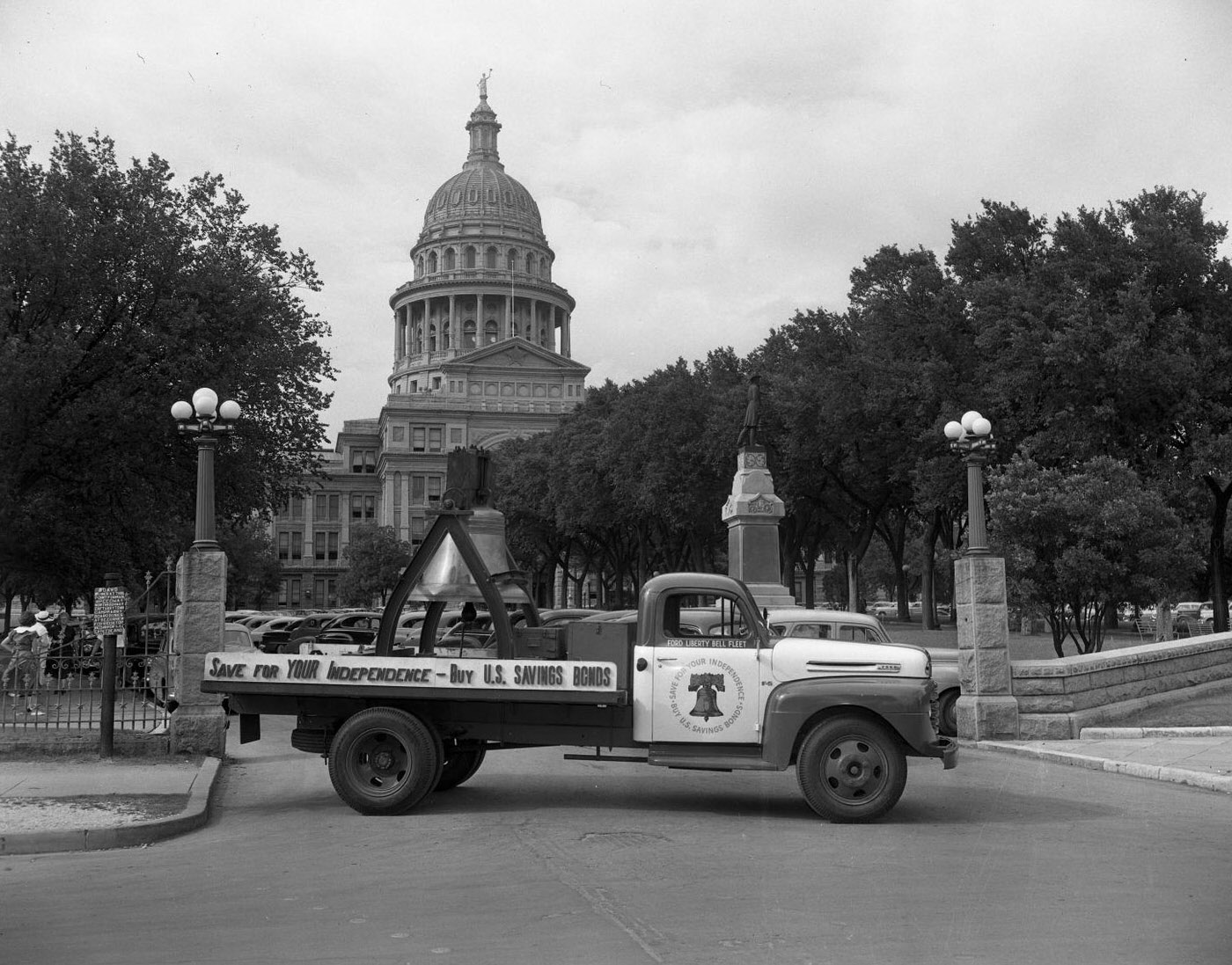 #55 Liberty Bell Displayed in Front of Texas State Capitol, 1950.
