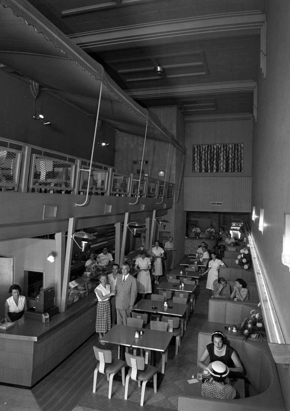 #62 Inside Manhattan General Hotel Supply Cafeteria, 1950.