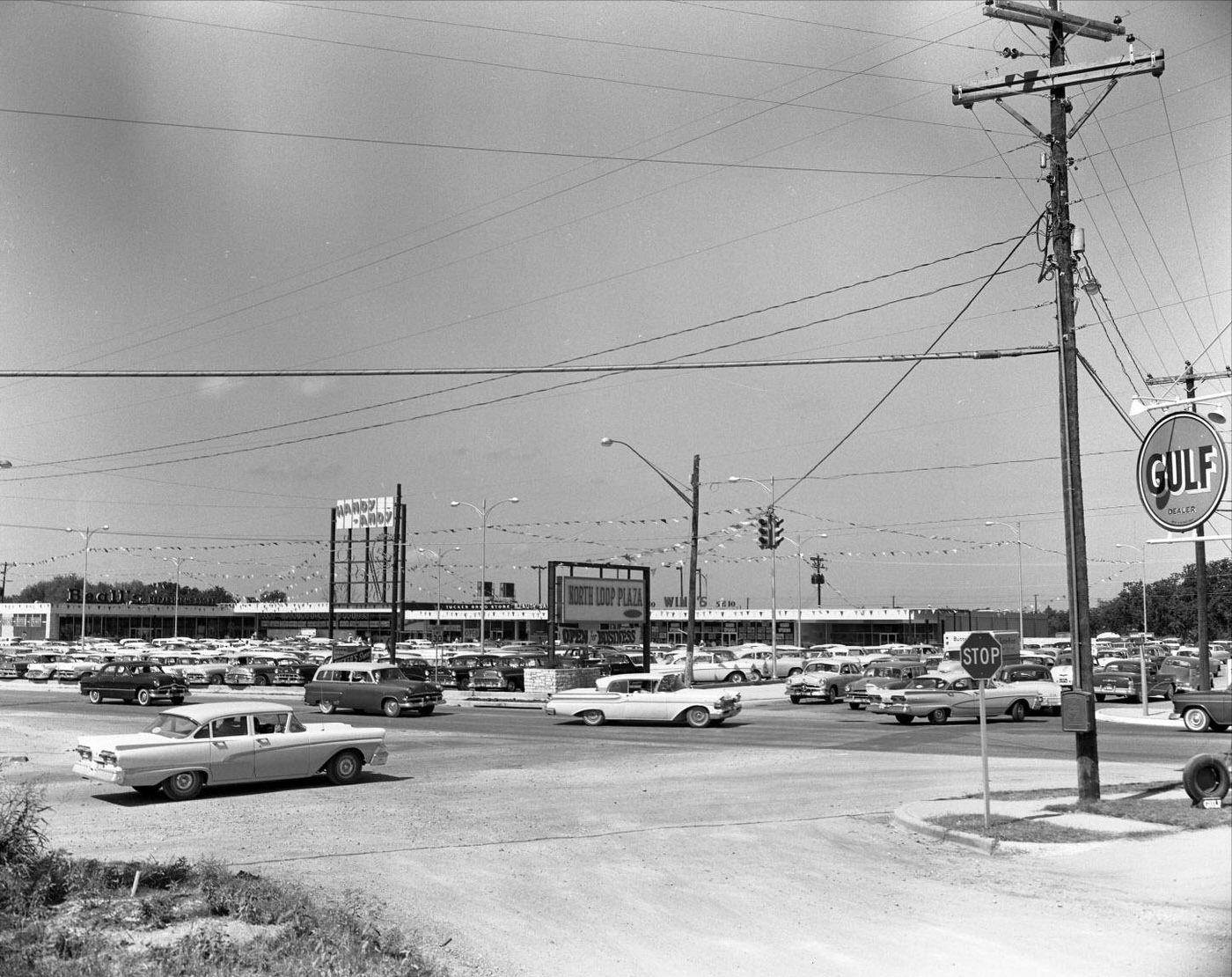 #8 Opening Day at North Loop Plaza Parking Lot, 1958.