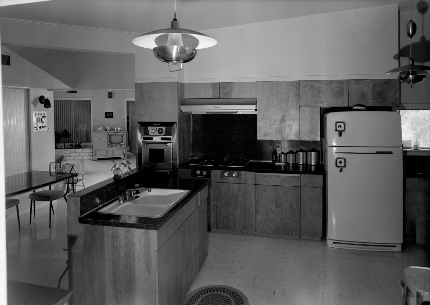 #135 Model Kitchen in Olson House, 1957.